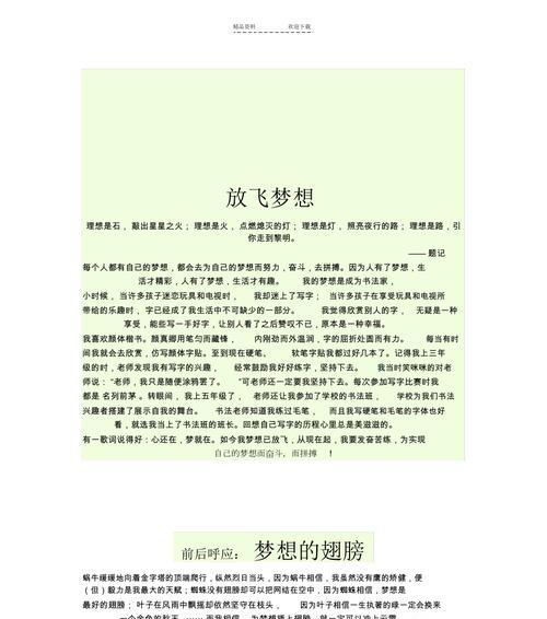 （《放飞梦想——一个追梦的故事》）