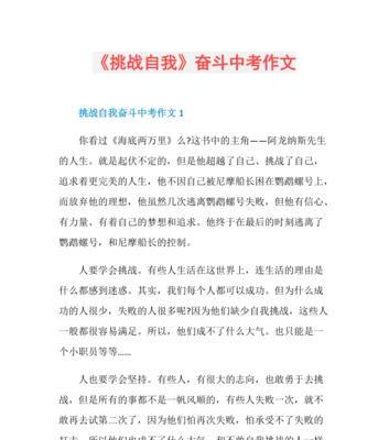 （《拼搏的精神——一位年轻人的奋斗历程》）