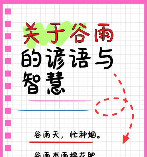 细雨轻洒，谷雨绵绵，润泽万物生