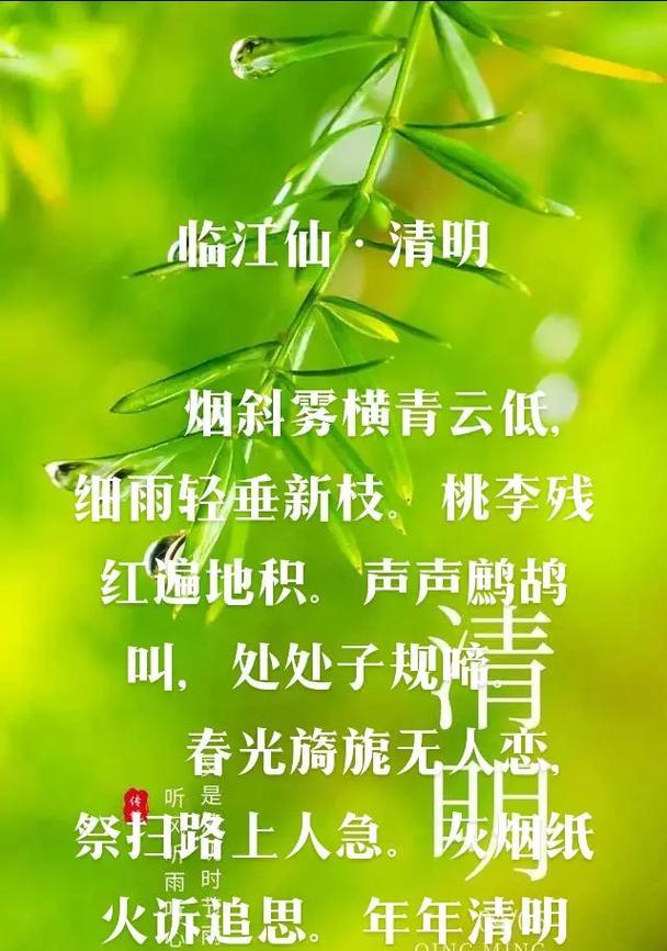 《烟雨清明，一纸故人情》