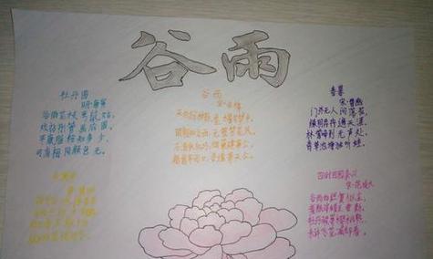 谷雨描写花的诗（前言）