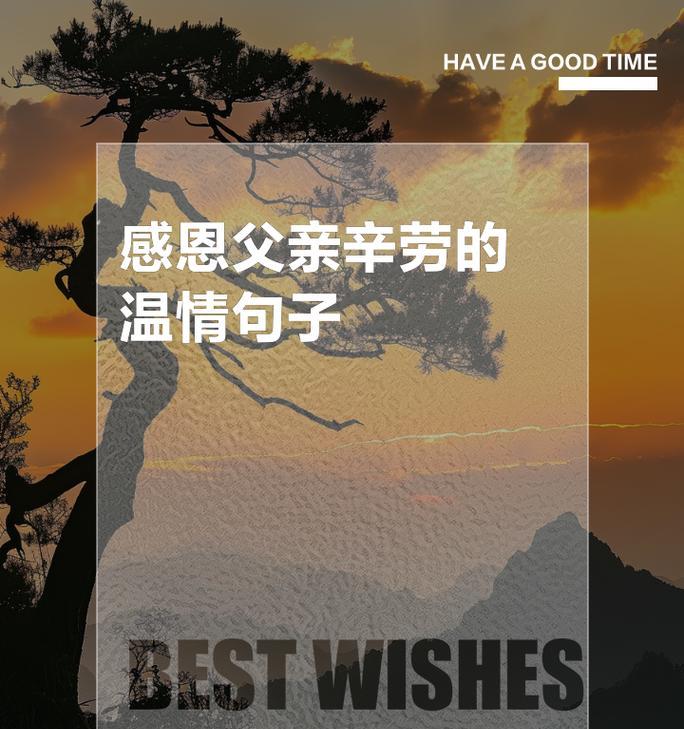 父亲节感恩朋友圈怎么发？（《孝子情深，父心如诗》）