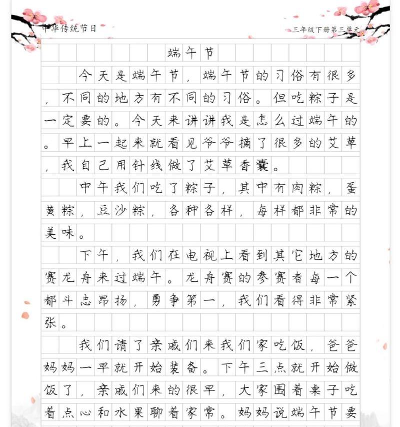 以写文化传承类作文端午节为话题的作文怎么写（《粽香情深：少年与传统的对话》）