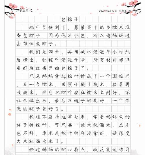 端午节作文250字作文怎么写（《粽子飘香，童年端午情》）
