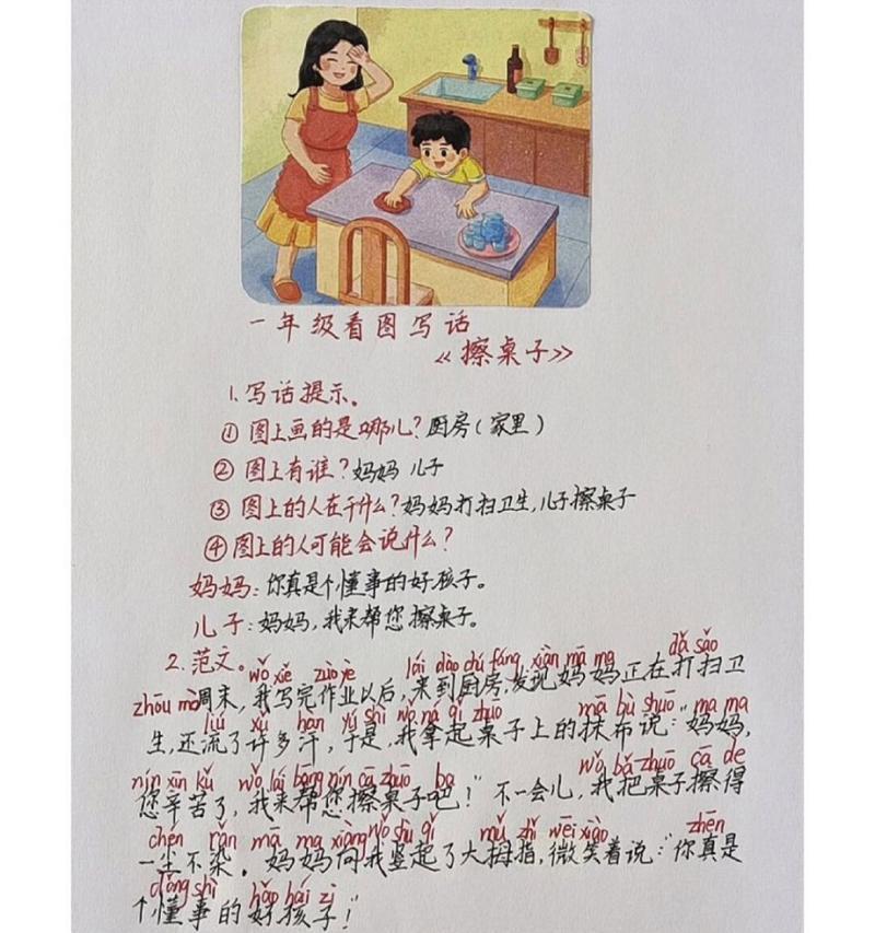 有关母亲节擦桌子作文的作文怎么写（《温馨的节日，难忘的教导》）