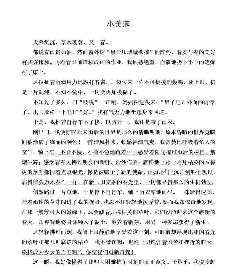 有关作文小满怎么写的作文600字（《作文小满怎么写》）