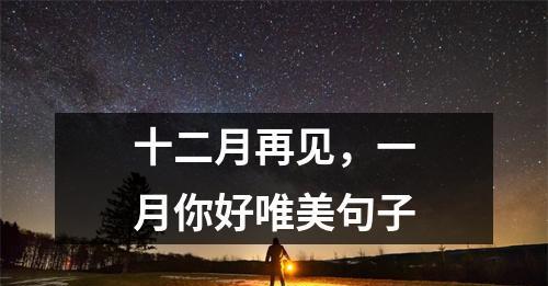 岁月匆匆，再见12月你好，正能量唯美短句（用唯美的语言告别过去）